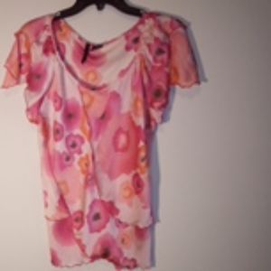 Floral, layered look, top